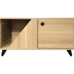 Pet Toys*4 Cats & Dogs Home Furnishing Inc., Jessie Jr Cat Cabinet- Oak - Pet Home | The Perfect Pet Supplies Shopping Experience