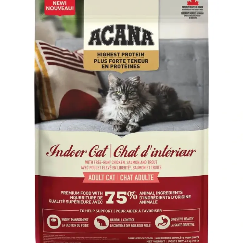 Cats*Acana, Higheset Protein Indoor Adult Cat - Free-Run Chicken, Salmon & Trout - Cat Food - Pet Home | The Perfect Pet Supplies Shopping Experience