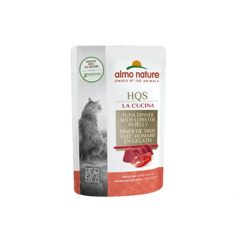 Cats*Almo Nature, Pouch, Feline Adult - La Cucina - Tuna w/ Lobster - 55 g - Wet Cat Food - Pet Home | The Perfect Pet Supplies Shopping Experience