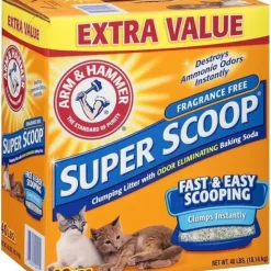 Cats*Arm &Hammer Super Scoop Unscented Clumping Litter (20lb Box) - Pet Home | The Perfect Pet Supplies Shopping Experience