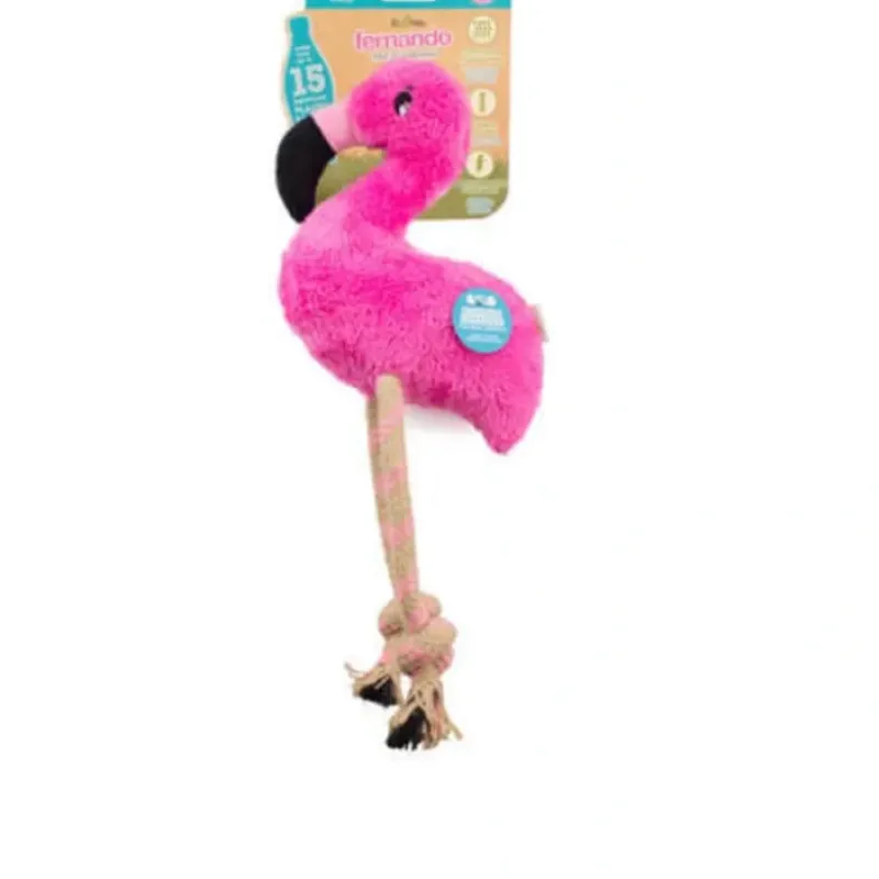 Pet Toys*Beco Dual Material 'Fernando' Flamingo Dog toy - Pet Home | The Perfect Pet Supplies Shopping Experience