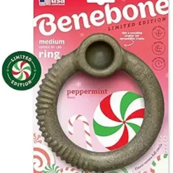 Pet Toys*Benebone - Holiday Peppermint Ring Dog Chew Toy - Pet Home | The Perfect Pet Supplies Shopping Experience