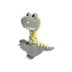 Pet Toys*BeOneBreed, Rex the Dino - Grey/Yellow - 16.5" - Plush Dog Toy - Pet Home | The Perfect Pet Supplies Shopping Experience