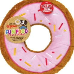 Pet Toys*Canada Paws, Tasty Donuts - Pink - 9" - Plush Dog Toy - Pet Home | The Perfect Pet Supplies Shopping Experience