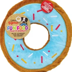 Pet Toys*Canada Paws, Tasty Donuts - Blue - 9" - Plush Dog Toy - Pet Home | The Perfect Pet Supplies Shopping Experience