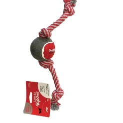 Pet Toys*Canada Paws, Tennis Ball Middle Rope - 2.5" - Tug Dog Toy - Pet Home | The Perfect Pet Supplies Shopping Experience