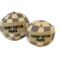 Pet Toys*Checker Chewy Vuiton Ball Plush Dog Toy from Haute Diggity Dog - Pet Home | The Perfect Pet Supplies Shopping Experience