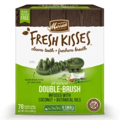 Pet Toys|Merrick Fresh Kisses Dog Dental Treats Coconut Plus Botanical Oils Recipe Dog Treats for Toy Breeds - Pet Home | The Perfect Pet Supplies Shopping Experience