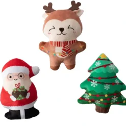 Pet Toys|Merry And Bright Small Plush Dog Toys - Set Of 3 - Pet Home | The Perfect Pet Supplies Shopping Experience