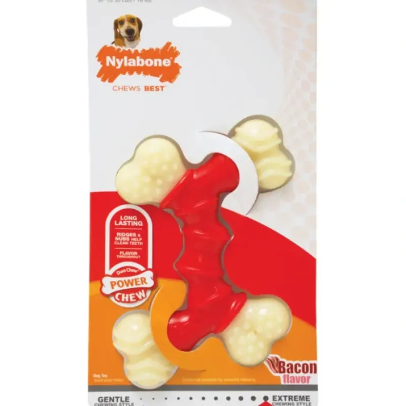 Pet Toys|Nylabone DuraChew Double Bone Bacon Flavor Dog Toy (Large: 50 lbs and over) - Pet Home | The Perfect Pet Supplies Shopping Experience