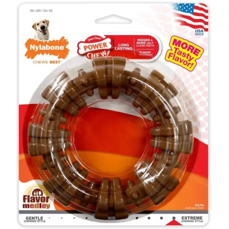 Pet Toys|Nylabone DuraChew Textured Ring Chicken Flavor Dog Toy (Large- Up to 50 lbs) - Pet Home | The Perfect Pet Supplies Shopping Experience