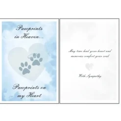 Cheap Paw Prints In Heaven Sympathy Card - Pet Home | The Perfect Pet Supplies Shopping Experience Shop All