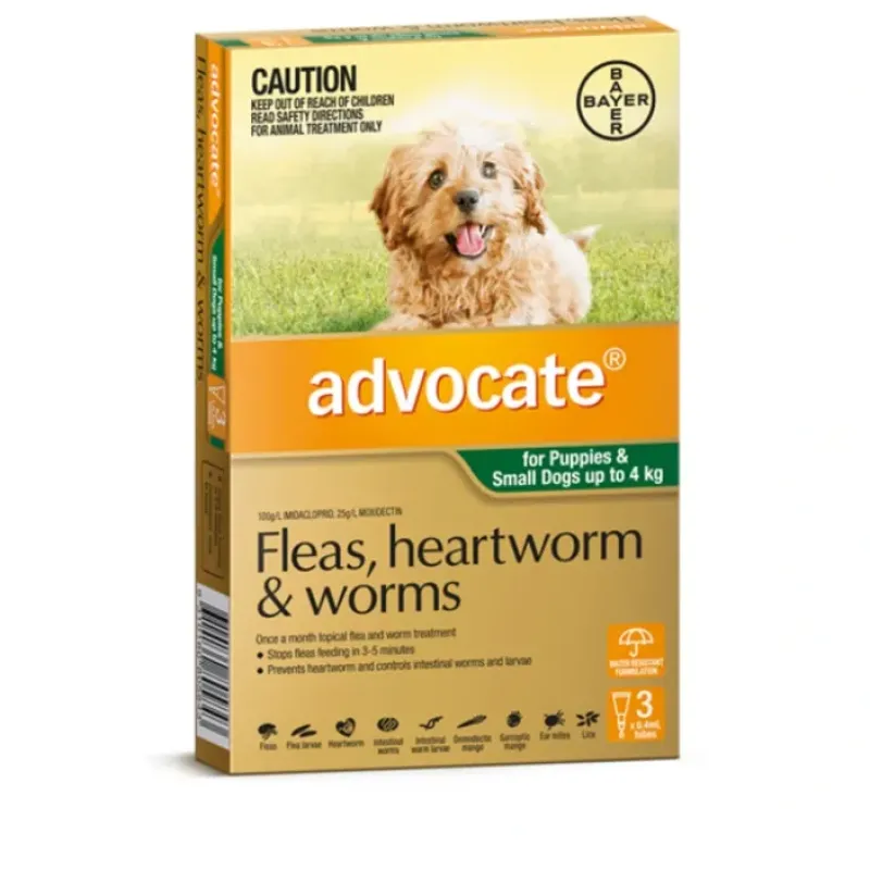 Best Pet Shop Direct - Advocate Puppies & Small Dogs Upto 4kg 3 Pack - Pet Home | The Perfect Pet Supplies Shopping Experience Cats