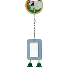 Best Pet Shop Direct - Green Parrot Toy ACRYLIC MIRROR & BELL - Pet Home | The Perfect Pet Supplies Shopping Experience Pet Toys