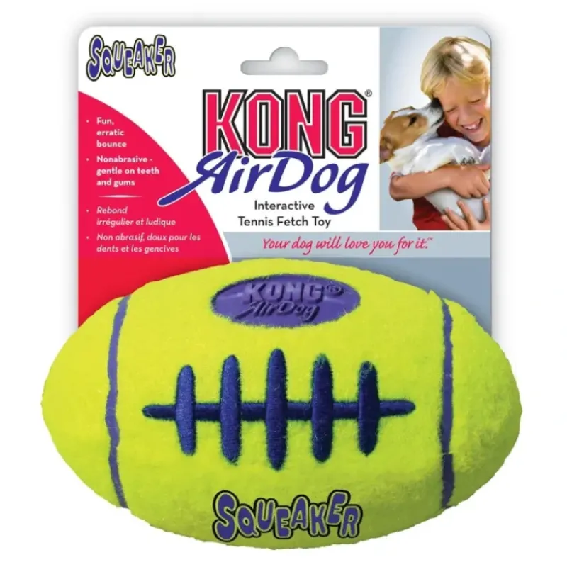Online Pet Shop Direct - KONG Air Dog Squeaker Football Medium - Pet Home | The Perfect Pet Supplies Shopping Experience Pet Toys