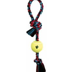 Flash Sale Pet Shop Direct - Mammoth Flossy Chews Pull Tug with Tennis Ball Medium - Pet Home | The Perfect Pet Supplies Shopping Experience Pet Toys