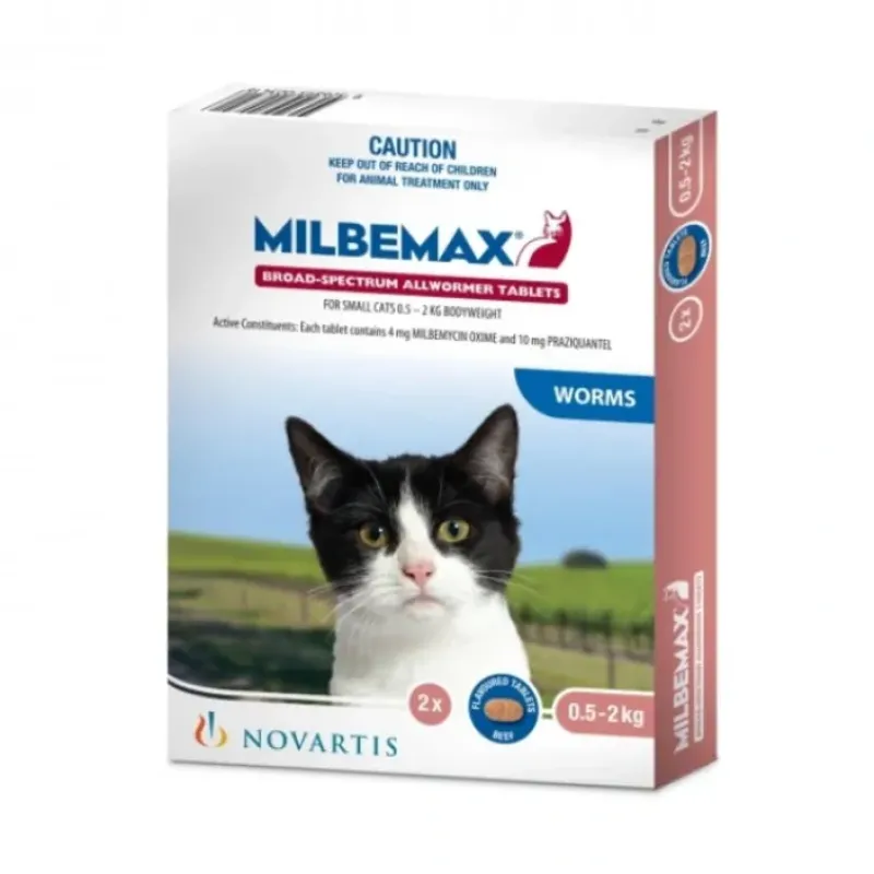 Cats|Pet Shop Direct - Milbemax Small Cats 0.5kg-2kg 2 Pack - Pet Home | The Perfect Pet Supplies Shopping Experience
