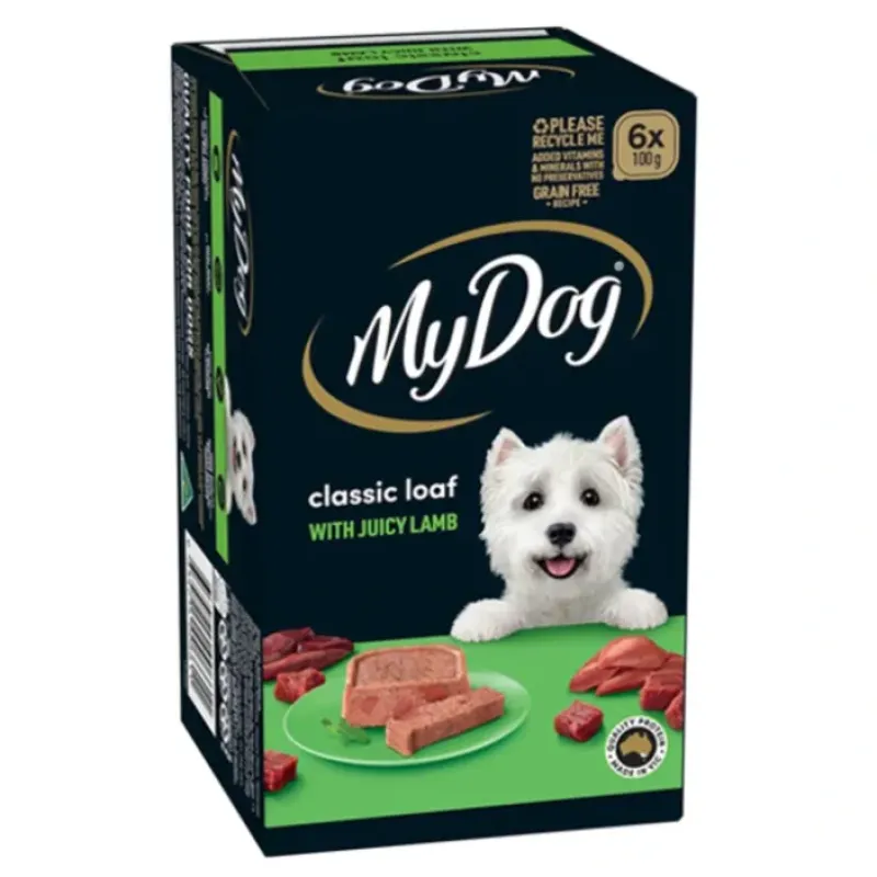 Clearance Pet Shop Direct - My Dog Classic Loaf Juicy Lamb 100g x 6 Trays Box - Pet Home | The Perfect Pet Supplies Shopping Experience Dogs