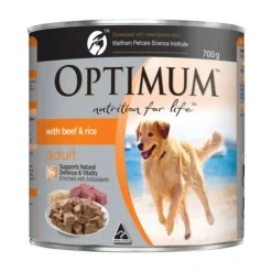 Best Pet Shop Direct - Optimum Adult Beef & Rice Wet Can 700g x 12/Tray - Pet Home | The Perfect Pet Supplies Shopping Experience Dogs