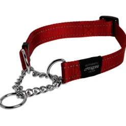 Hot Pet Shop Direct - Rogz Obedience Half-Check Collar Lumberjack XLarge Red - Pet Home | The Perfect Pet Supplies Shopping Experience Dogs