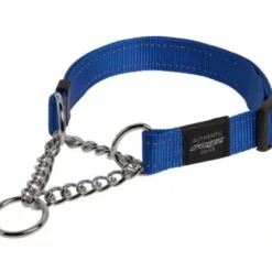 Outlet Pet Shop Direct - Rogz Obedience Half-Check Collar Snake Medium Blue - Pet Home | The Perfect Pet Supplies Shopping Experience Dogs