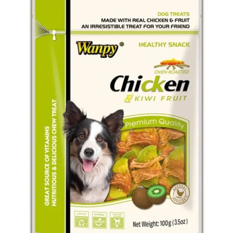 Best Pet Shop Direct - Wanpy Chicken Jerky with Kiwi Fruit Dog Treat 100g - Pet Home | The Perfect Pet Supplies Shopping Experience Shop All