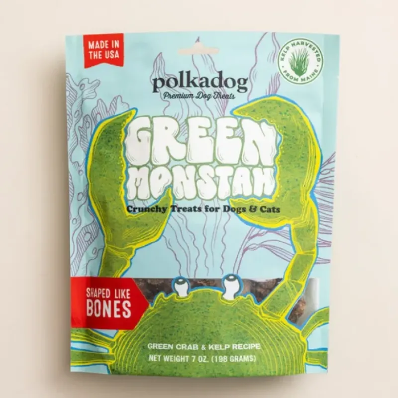 Cats*Polkadog Green Monstah (Bones) Crunchy Treats for Dogs &Cats - Pet Home | The Perfect Pet Supplies Shopping Experience