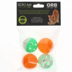 Pet Toys*Scream Orb Cat Toys 4Pk (4Cm Orbs) - Pet Home | The Perfect Pet Supplies Shopping Experience