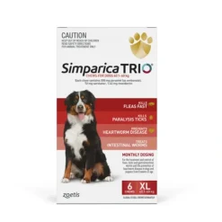 Pet Toys*#SPECIAL# Simparica Trio 8 pack for dogs 40.1-60kg - Flea, Tick ,Worm (6 pck plus 2 single dose pack) - Pet Home | The Perfect Pet Supplies Shopping Experience