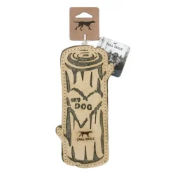 Pet Toys*Tall Tails, Leather & Wool - Love My Dog Log - Tan - 9" - Toss Dog Toy - Pet Home | The Perfect Pet Supplies Shopping Experience