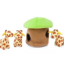 Pet Toys*ZippyPaws Zippy Burrow Giraffe Lodge Puzzle Dog Toy - Pet Home | The Perfect Pet Supplies Shopping Experience